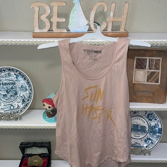 Amuse Society / Buckle Sun chaser Blush Rosewater Racerback tank top - Picture 5 of 12